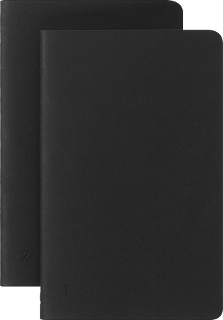 SMART CAHIER PK RUL 2PCS BLK