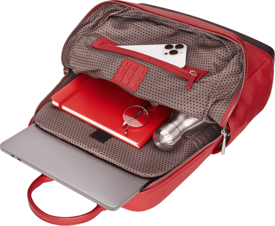CLASSIC LEATHER BACKPACK RED