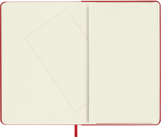 NOTEBOOK MED SQU SCARLET RED HARD
