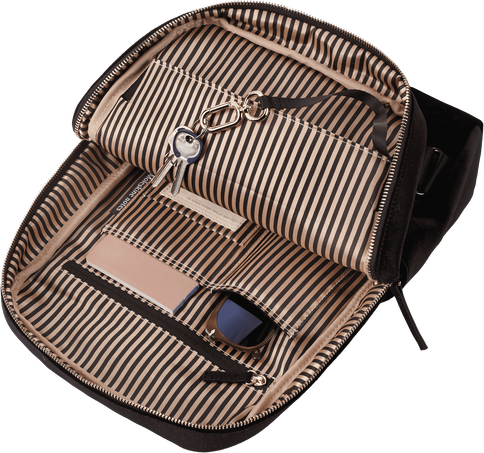 LADIES BACKPACK VELVET BLACK