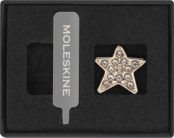 PINS STAR CRYSTAL GOLD